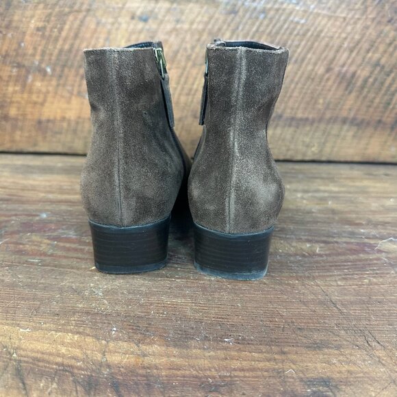 Aquatalia Fuoco Brown Suede Boots Bootie 7.5 - Picture 3 of 12